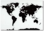 Wereldkaart glassboard 80x55cm