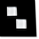 Magneten supersterk Design glas wit 2 stuks