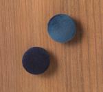 Magneten supersterk rond 25 mm velours in donkerblauw en jeansblauw