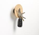 Ronde magneet met muurhanger eiken 10 cm