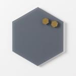 NAGA Magnetisch Memobord Hexagon 21cm Grijs