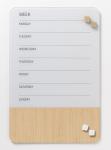 NAGA Glassboard Week Planner 40x60cm Puur Wit/Eiken