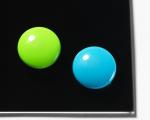 Round magnet Blue/Green 2pcs
